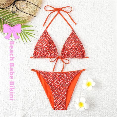 fendi bikini orange|skims fendi bodysuit.